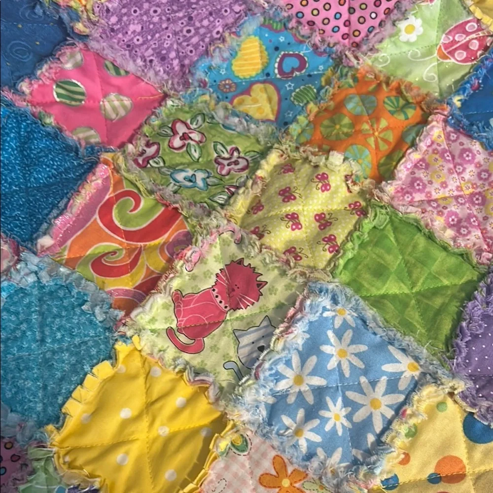 Colorful Baby Doll Patchwork Quilt
